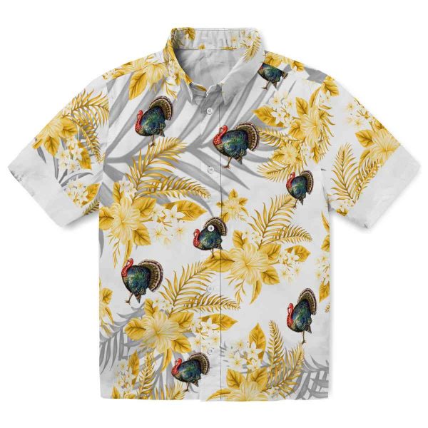 Turkey Hibiscus Palm Leaves Hawaiian Shirt Best selling