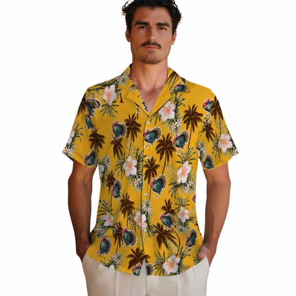 Turkey Palm Tree Flower Hawaiian Shirt High quality