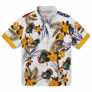 Turkey Patriotic Hibiscus Design Hawaiian Shirt Best selling