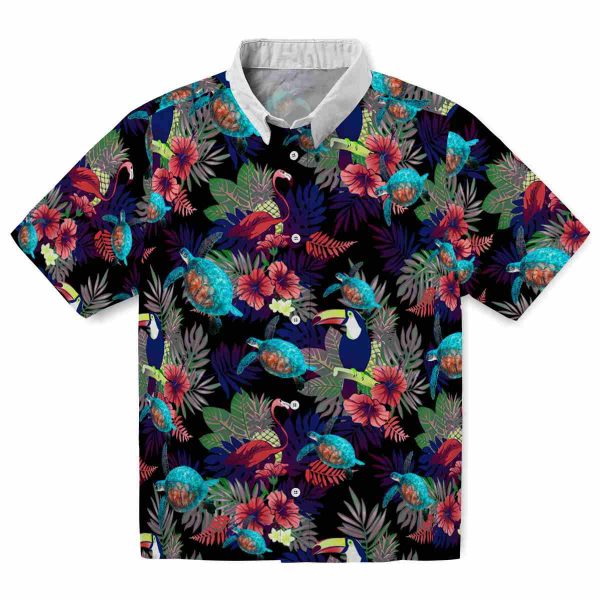 Turtle Floral Toucan Hawaiian Shirt Best selling