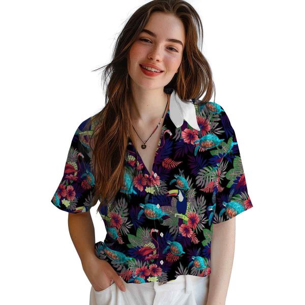 Turtle Floral Toucan Hawaiian Shirt Trendy