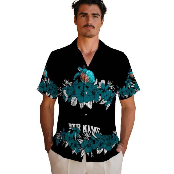 Turtle Hibiscus Stripe Hawaiian Shirt High quality