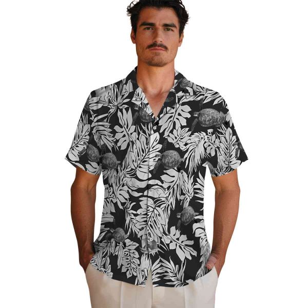 Turtle Monstera Leaf Pattern Hawaiian Shirt High quality