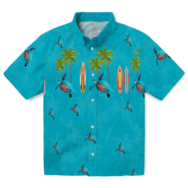 Turtle Surfboard Palm Hawaiian Shirt Best selling