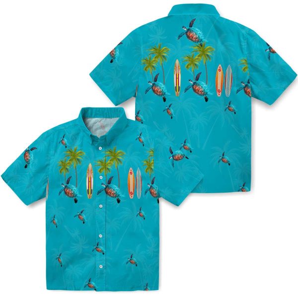 Turtle Surfboard Palm Hawaiian Shirt Latest Model