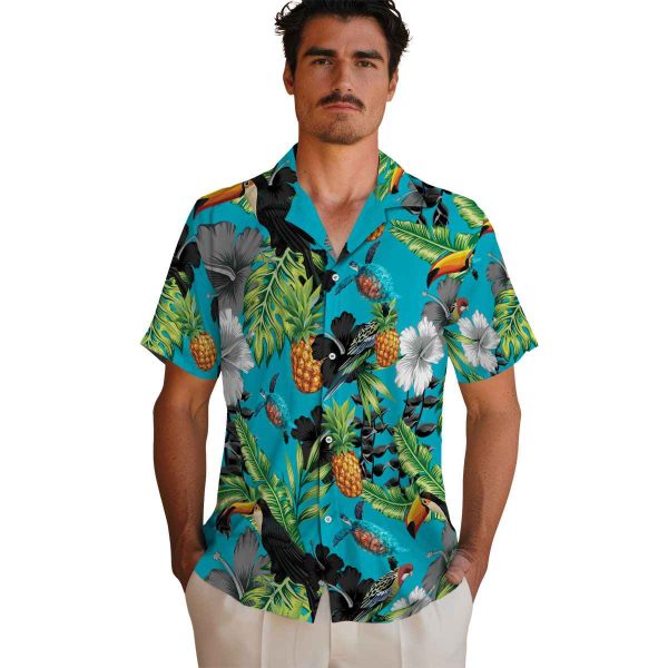 Turtle Toucan Hibiscus Pineapple Hawaiian Shirt High quality