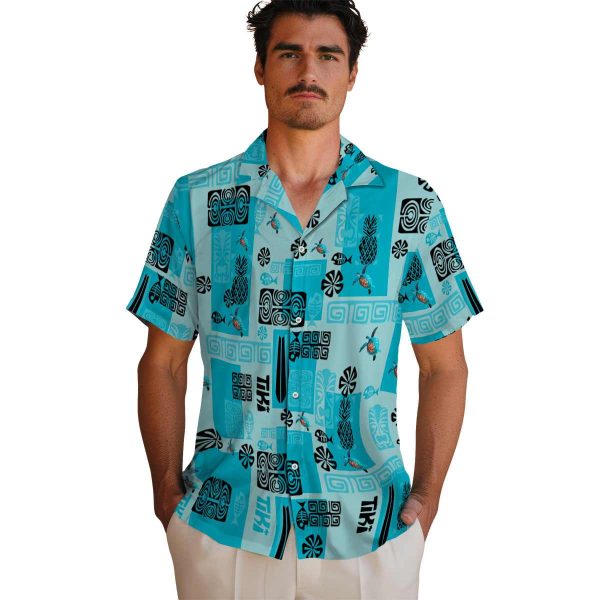 Turtle Tribal Symbols Hawaiian Shirt High quality