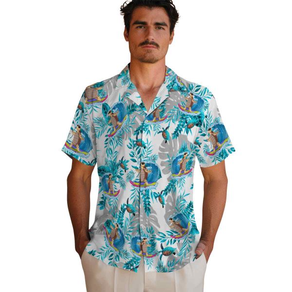 Turtle Tropical Leaves Hawaiian Shirt High quality