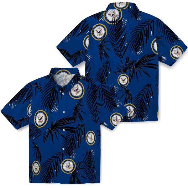 US Navy Palm Leaf Hawaiian Shirt Latest Model