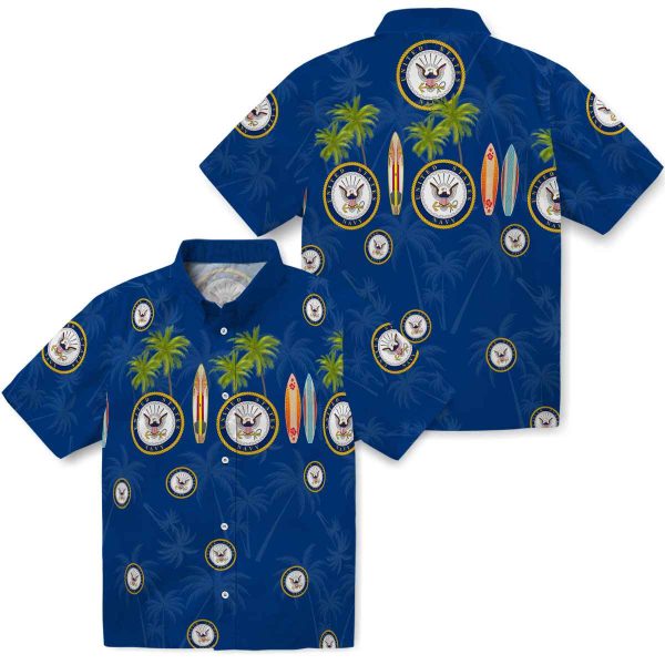 US Navy Surfboard Palm Hawaiian Shirt Latest Model