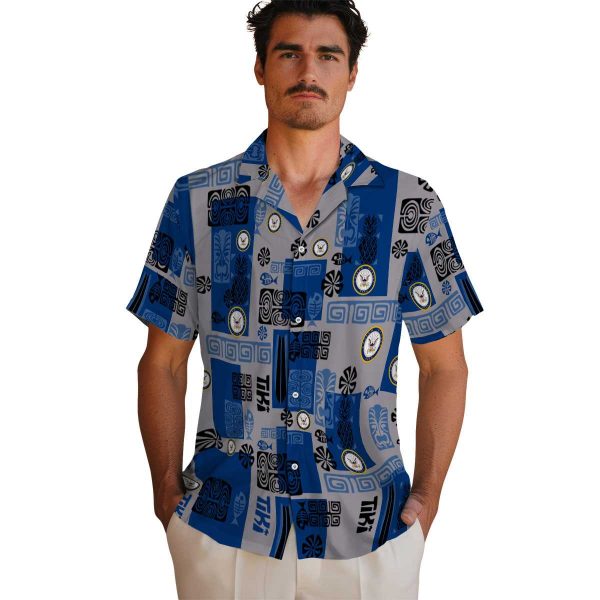 US Navy Tribal Symbols Hawaiian Shirt High quality