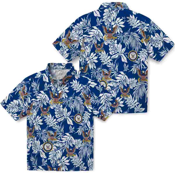 US Navy Tropical Leaf Hawaiian Shirt Latest Model