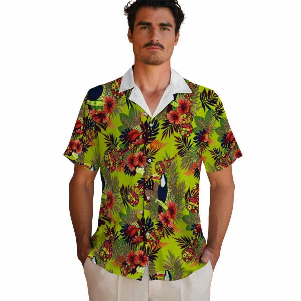 Ukulele Floral Toucan Hawaiian Shirt High quality