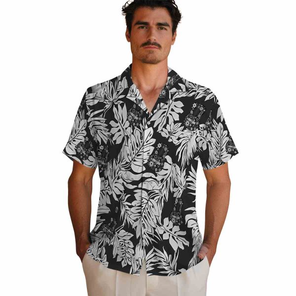 Ukulele Monstera Leaf Pattern Hawaiian Shirt High quality