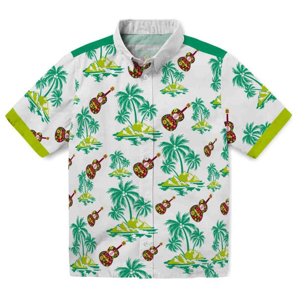 Ukulele Palm Island Print Hawaiian Shirt Best selling