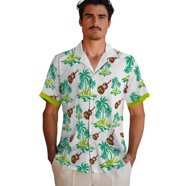 Ukulele Palm Island Print Hawaiian Shirt High quality