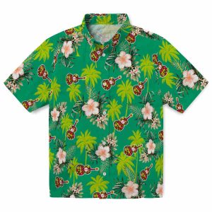 Ukulele Palm Tree Flower Hawaiian Shirt Best selling