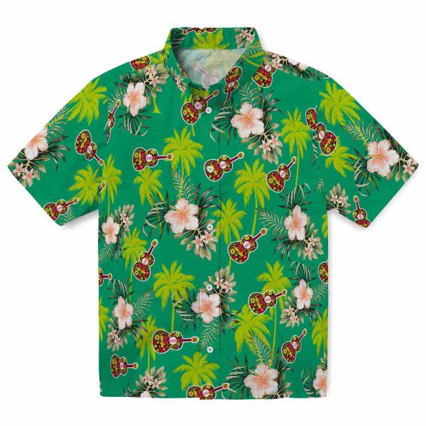 Ukulele Palm Tree Flower Hawaiian Shirt Best selling