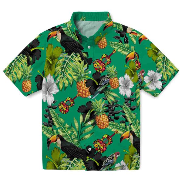 Ukulele Toucan Hibiscus Pineapple Hawaiian Shirt Best selling