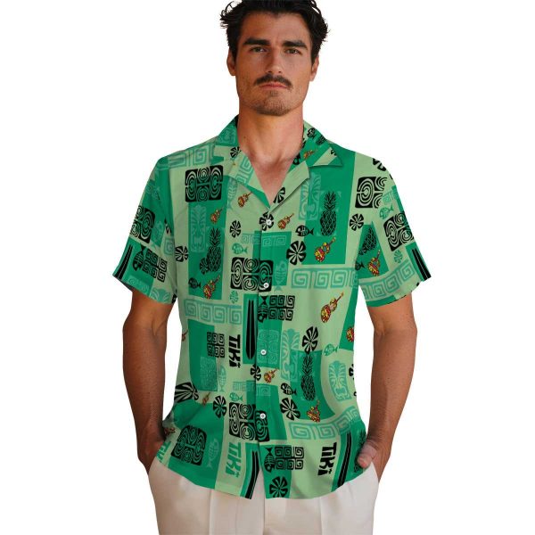 Ukulele Tribal Symbols Hawaiian Shirt High quality