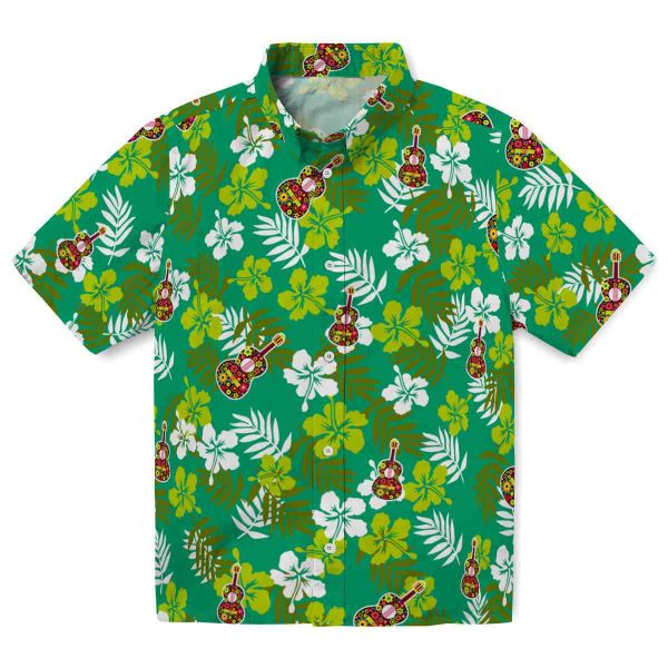 Ukulele Tropical Floral Hawaiian Shirt Best selling