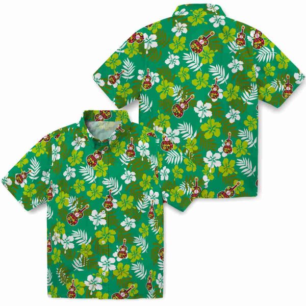 Ukulele Tropical Floral Hawaiian Shirt Latest Model