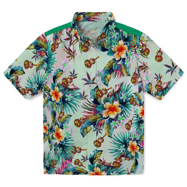 Ukulele Tropical Foliage Hawaiian Shirt Best selling