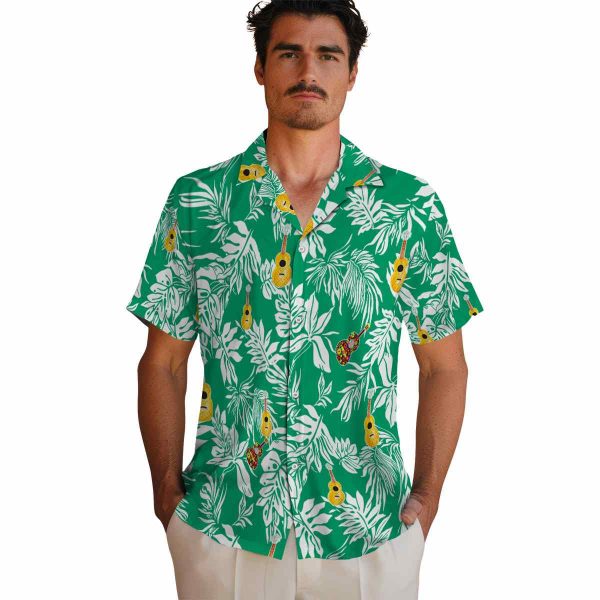 Ukulele Tropical Leaf Hawaiian Shirt High quality