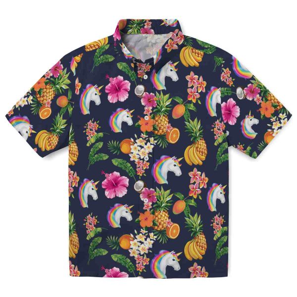 Unicorn Hibiscus And Fruit Hawaiian Shirt Best selling