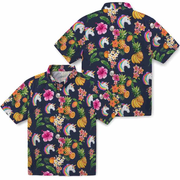 Unicorn Hibiscus And Fruit Hawaiian Shirt Latest Model