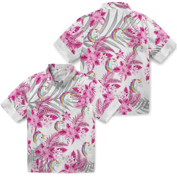 Unicorn Hibiscus Palm Leaves Hawaiian Shirt Latest Model