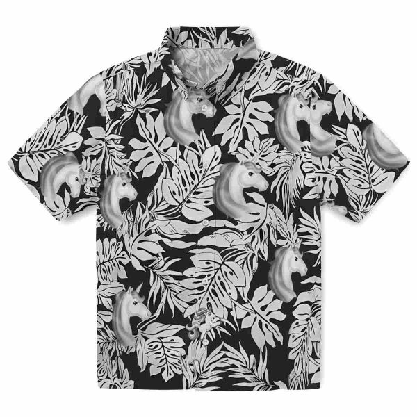 Unicorn Monstera Leaf Pattern Hawaiian Shirt Best selling