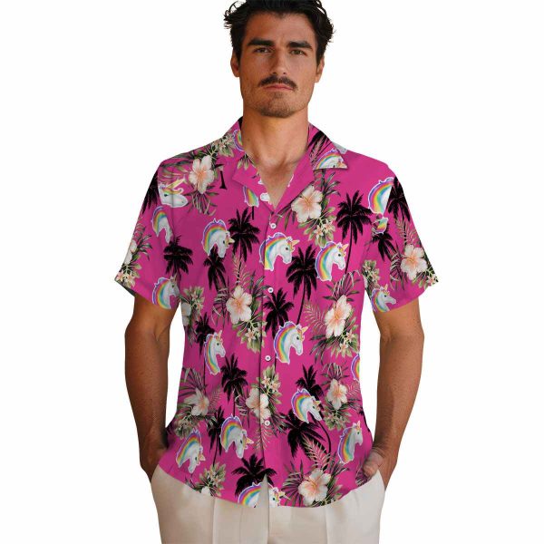 Unicorn Palm Tree Flower Hawaiian Shirt High quality