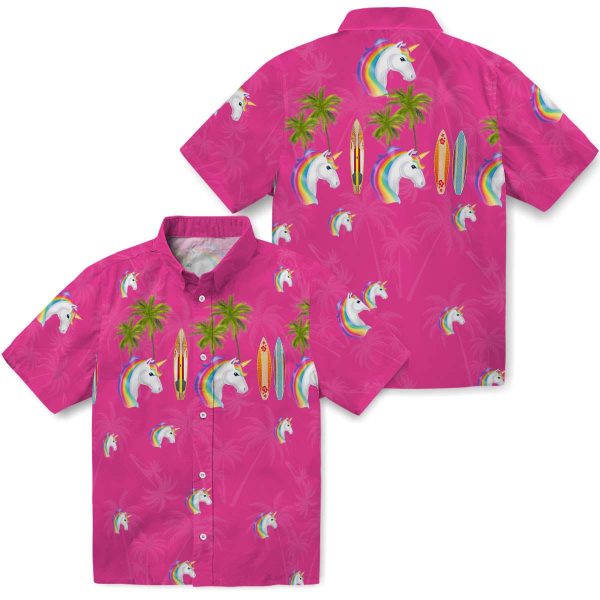 Unicorn Surfboard Palm Hawaiian Shirt Latest Model