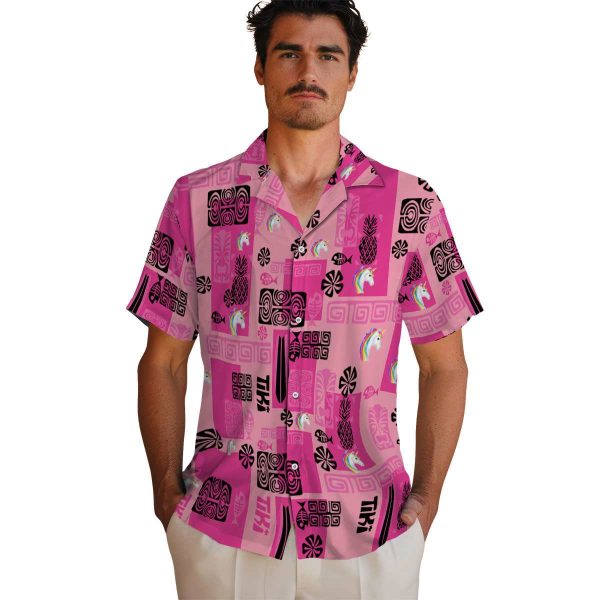 Unicorn Tribal Symbols Hawaiian Shirt High quality