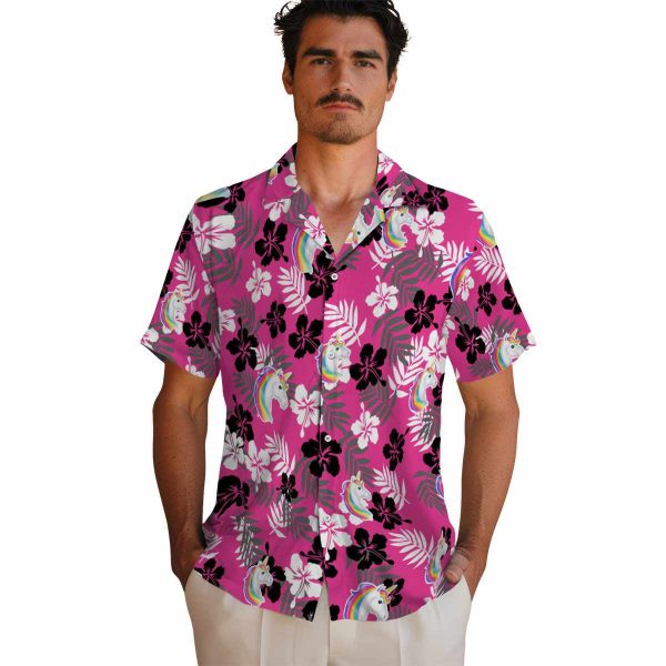 Unicorn Tropical Floral Hawaiian Shirt High quality