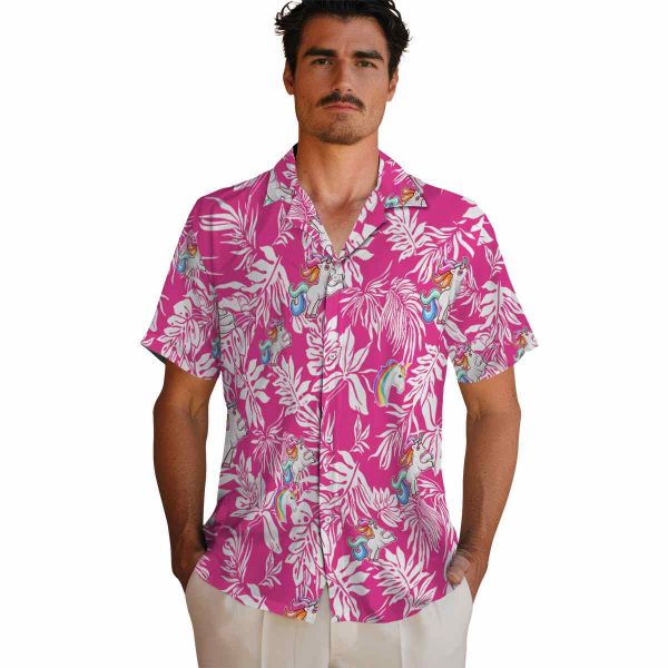 Unicorn Tropical Leaf Hawaiian Shirt High quality