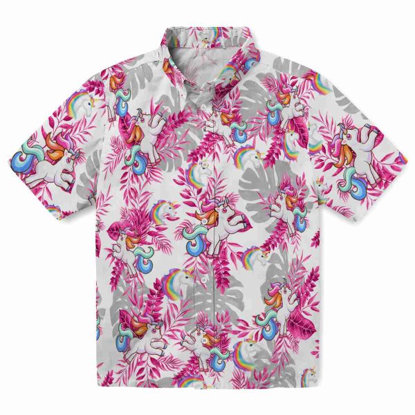 Unicorn Tropical Leaves Hawaiian Shirt Best selling