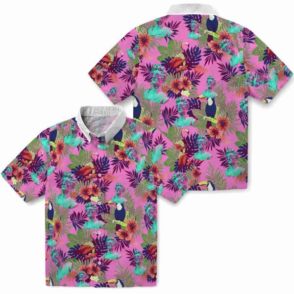 Vaporwave Floral Toucan Hawaiian Shirt Latest Model