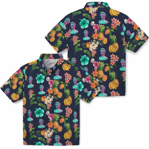 Vaporwave Hibiscus And Fruit Hawaiian Shirt Latest Model