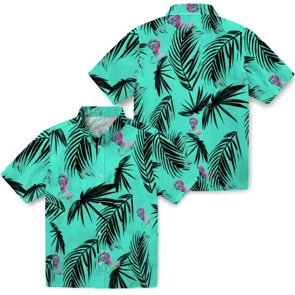 Vaporwave Palm Leaf Hawaiian Shirt Latest Model