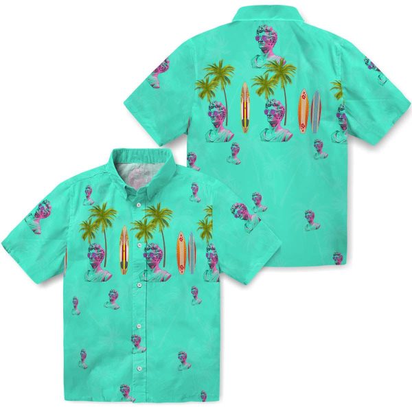 Vaporwave Surfboard Palm Hawaiian Shirt Latest Model