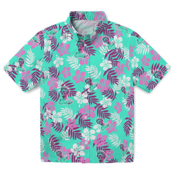 Vaporwave Tropical Floral Hawaiian Shirt Best selling