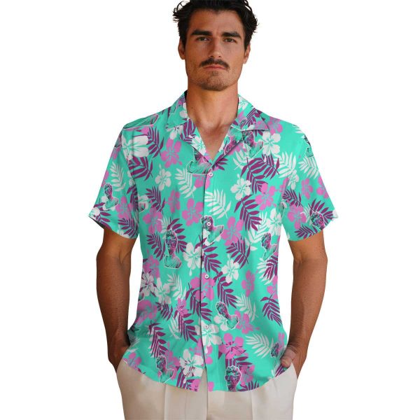 Vaporwave Tropical Floral Hawaiian Shirt High quality