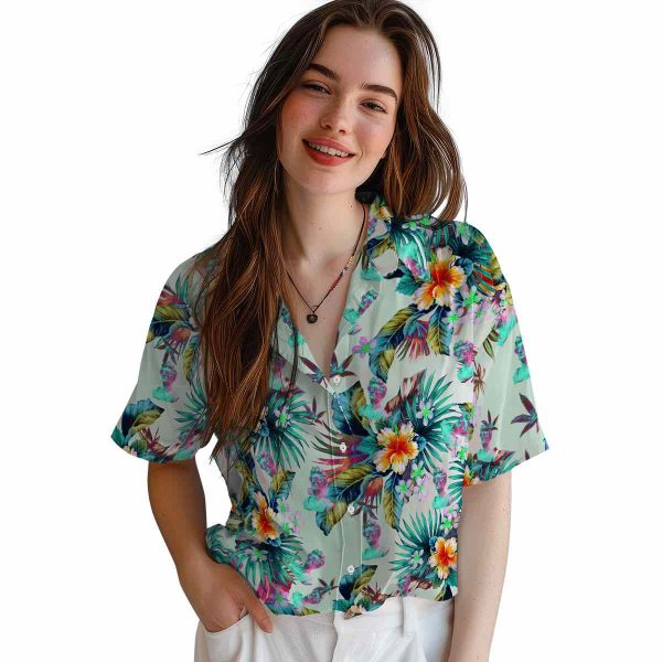 Vaporwave Tropical Foliage Hawaiian Shirt Trendy