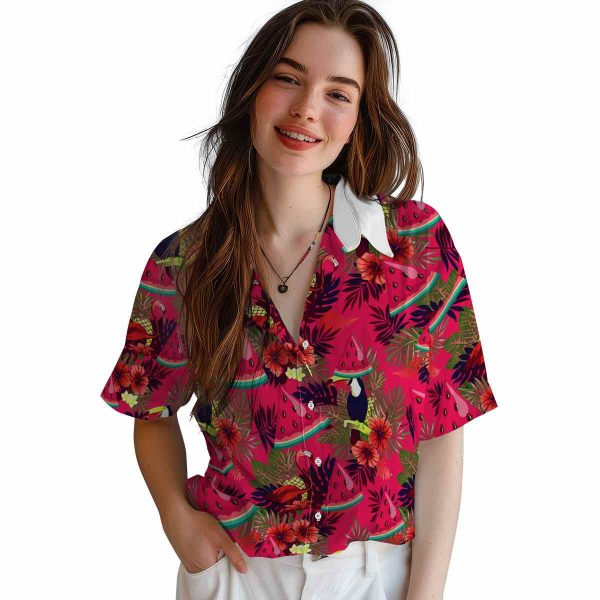 Watermelon Floral Toucan Hawaiian Shirt Trendy