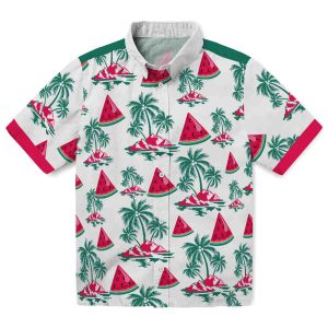 Watermelon Palm Island Print Hawaiian Shirt Best selling