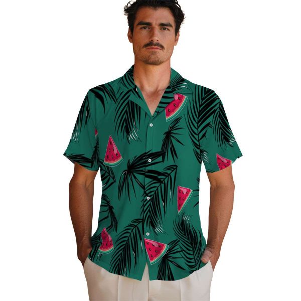 Watermelon Palm Leaf Hawaiian Shirt High quality