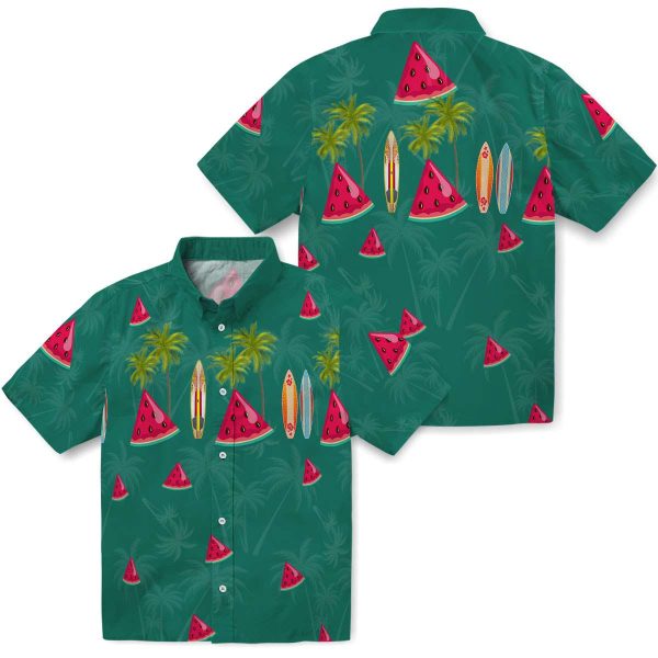 Watermelon Surfboard Palm Hawaiian Shirt Latest Model