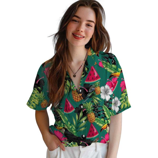 Watermelon Toucan Hibiscus Pineapple Hawaiian Shirt Trendy